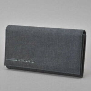 Prada accessories canvas bifold black wallet bill Long leather